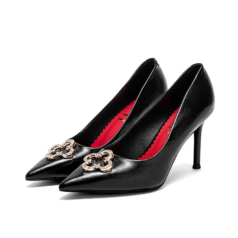 C-H Woman's High Heels New High Quality Pointed Shoes Business Commuter Girls Shoes Banquet Party Shoes 9cm