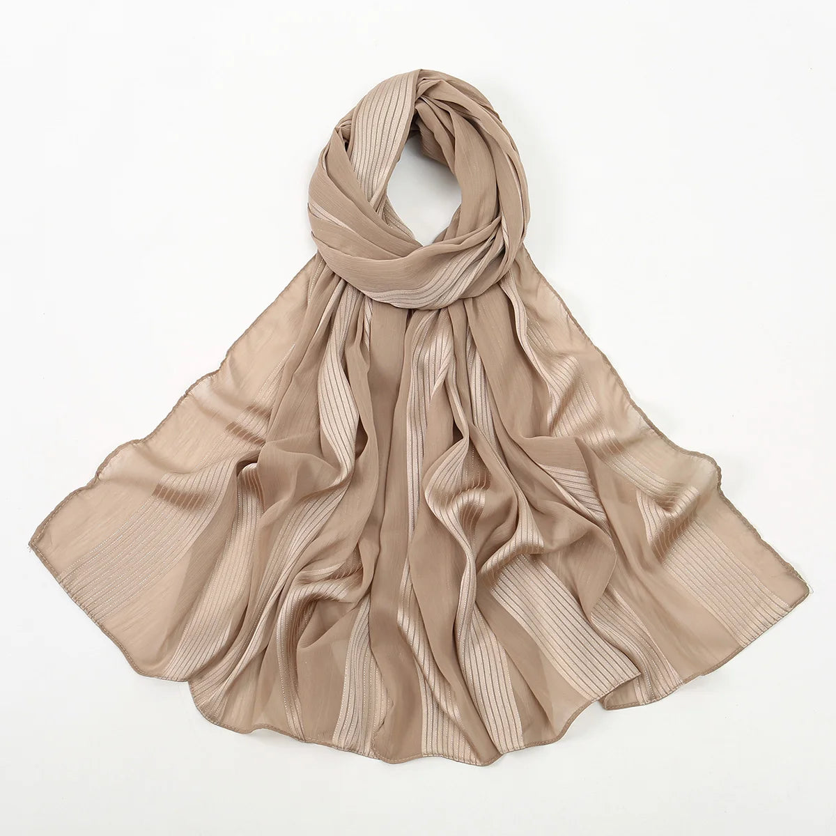 Gradient Shiny Chiffon Scarf Silk Like Women Muslim Hijab Solid Headscarf Shawl Premium Yarn Scarf Islam Turban Ramadan 180*75cm