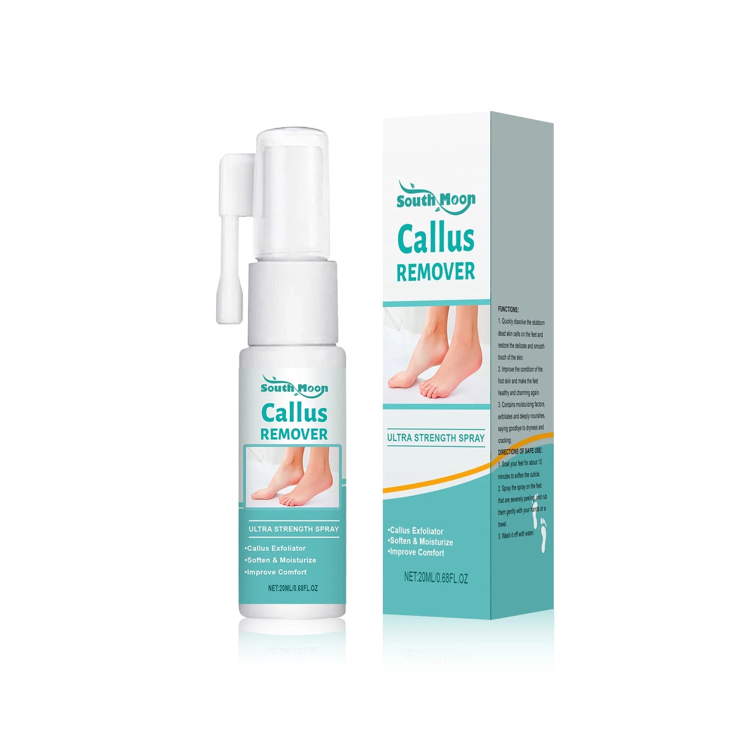 Foot Peeling Spray Instantly Remove Dead Skin Calluses Moisturizing Nourish Dry Cracked Rough Heels Exfoliating Foot Serum 20ml