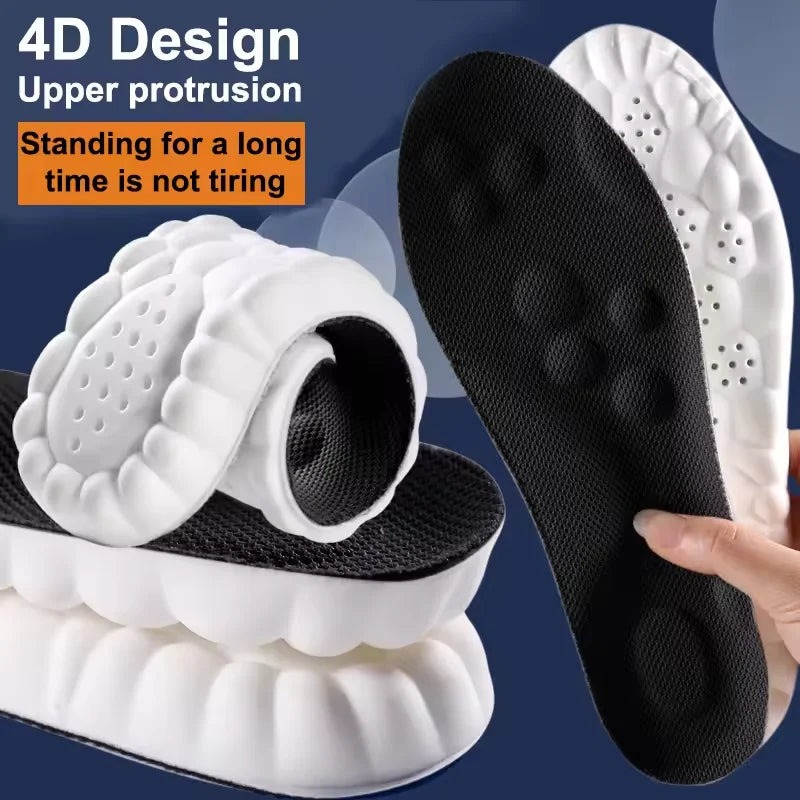 Latex Sport Insoles Soft High Elasticity Shoe Pads Orthotic Breathable Deodorant Shock Absorption Arch Support Insole New