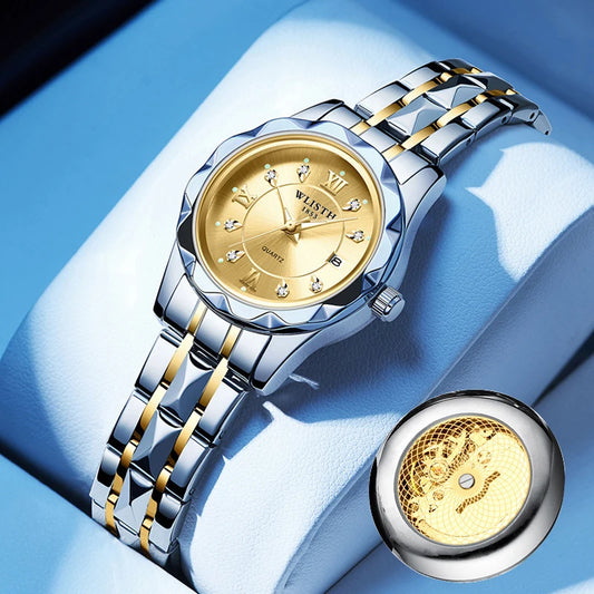 WLISTH Luxury Elegant Women Watch Luminous Waterproof Date Woman Wristwatch Stainless Steel Quartz Fashion Ladies Watches Gift