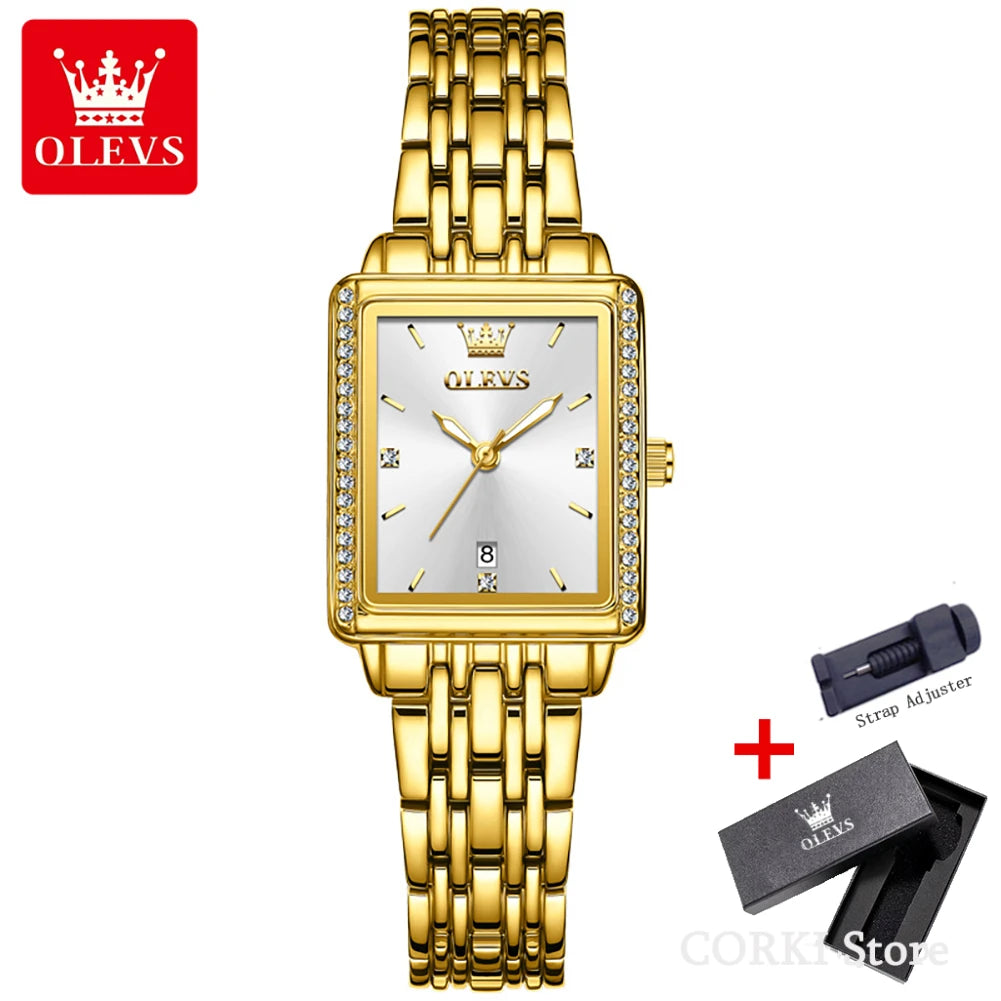 OLEVS 9995 Elegant Quartz Ladies Womens Wristwatces Date Watch for Women Luxury Waterproof Luminous Watches Relojes Para Mujer