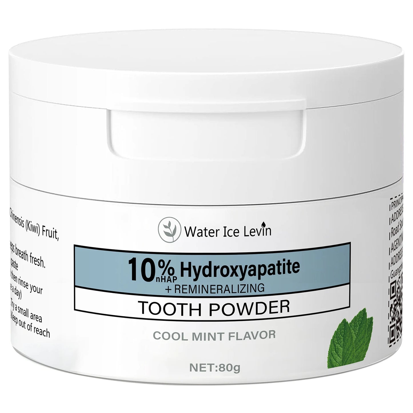 Tooth Powder with Cool Mint Flavor - Multi-functional Teeth Cleaning & Fresh Breath Formula with Charcoal & Hyaluronic Acid