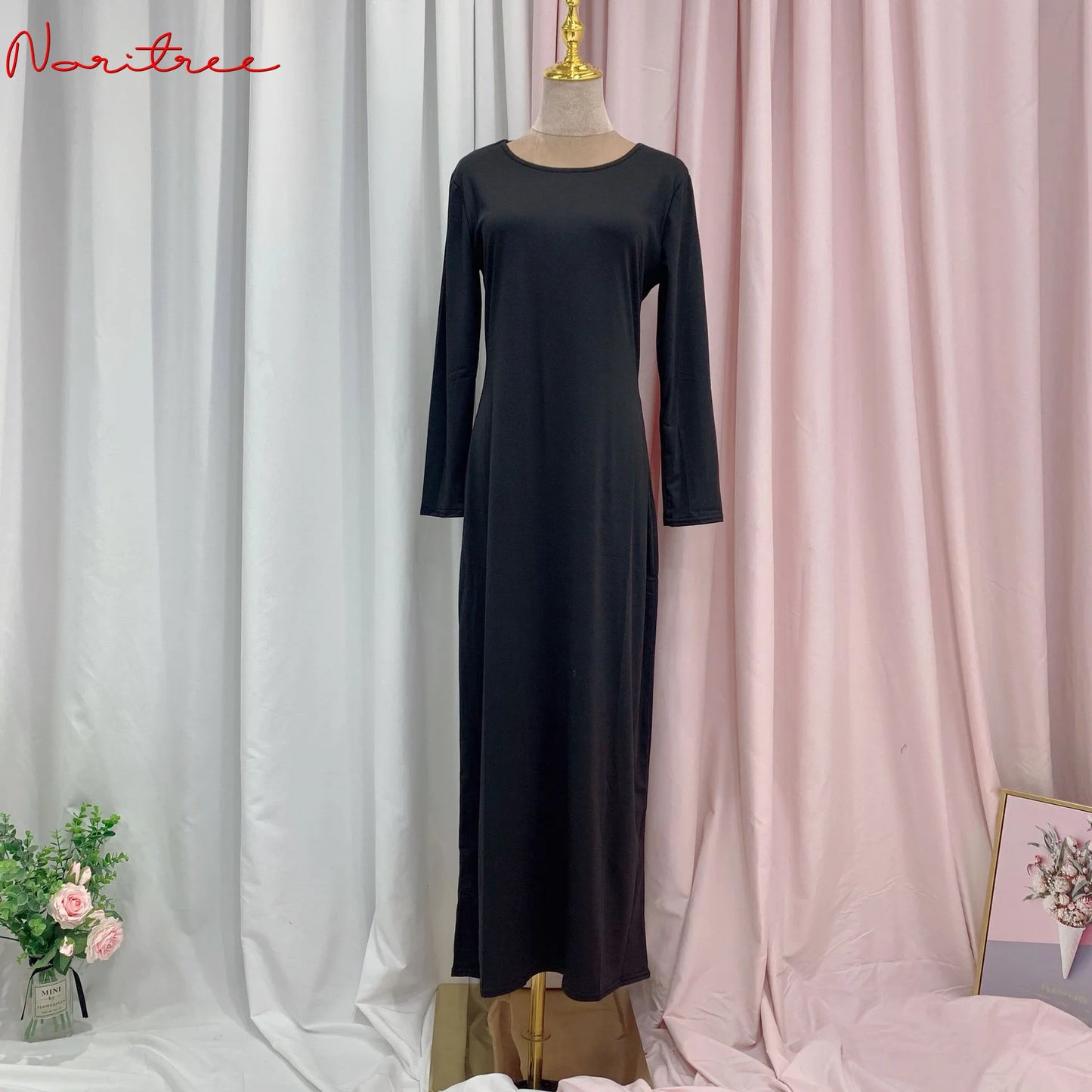 Inner dress Stretch Islamic Inside Dress Robes Inside Fancy Dress Inner Dress French Stylish Modesty Islamic Dress Wy1492