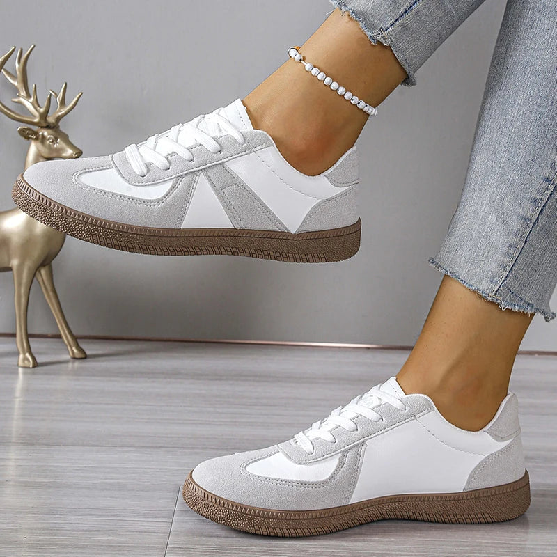 2025 New Patchwork Flat Heel Sneaker Women Spring Aut | Faeva London
