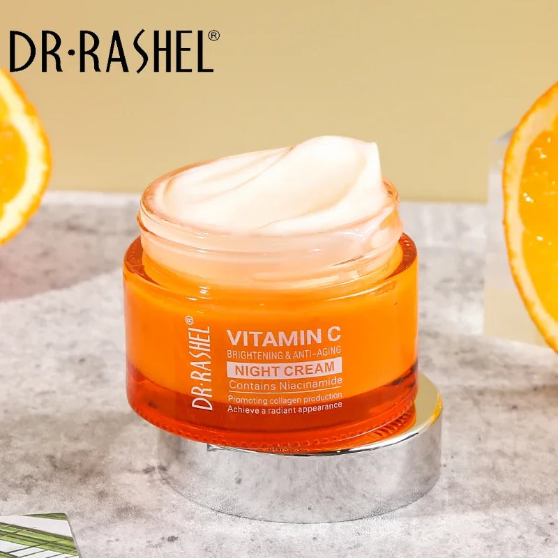 DR.RASHEL Vitamin C Brighten Face Whitening Cream Skin Revitalizer Moisturizing Anti-aging Facial Rejuvenating Day Night Cream