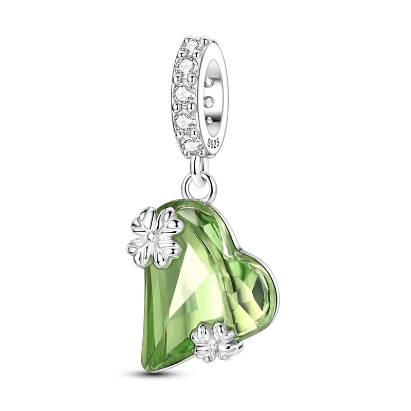 New 925 Sterling Silver Charms Beads Pendants Tree of Life Turtle Love Gemstone Sunflower Charms For Women Bracelet Jewelry Gift