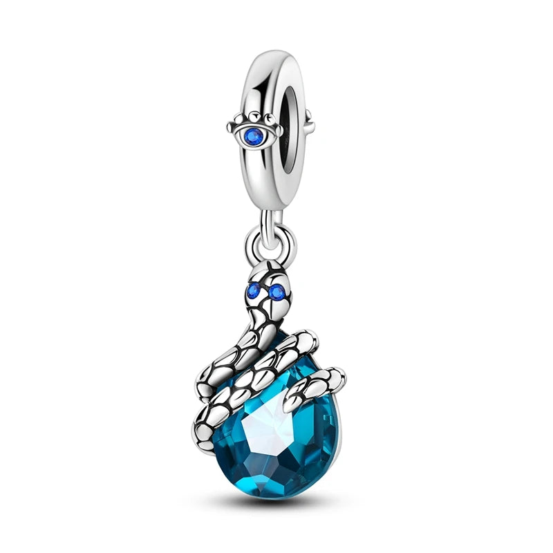 New 925 Sterling Silver Charms Beads Pendants Tree of Life Turtle Love Gemstone Sunflower Charms For Women Bracelet Jewelry Gift