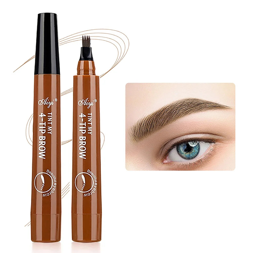 4 fork microblading eyebrow pencil waterproof eyebrow pencil natural long-lasting eyebrow makeup five colors