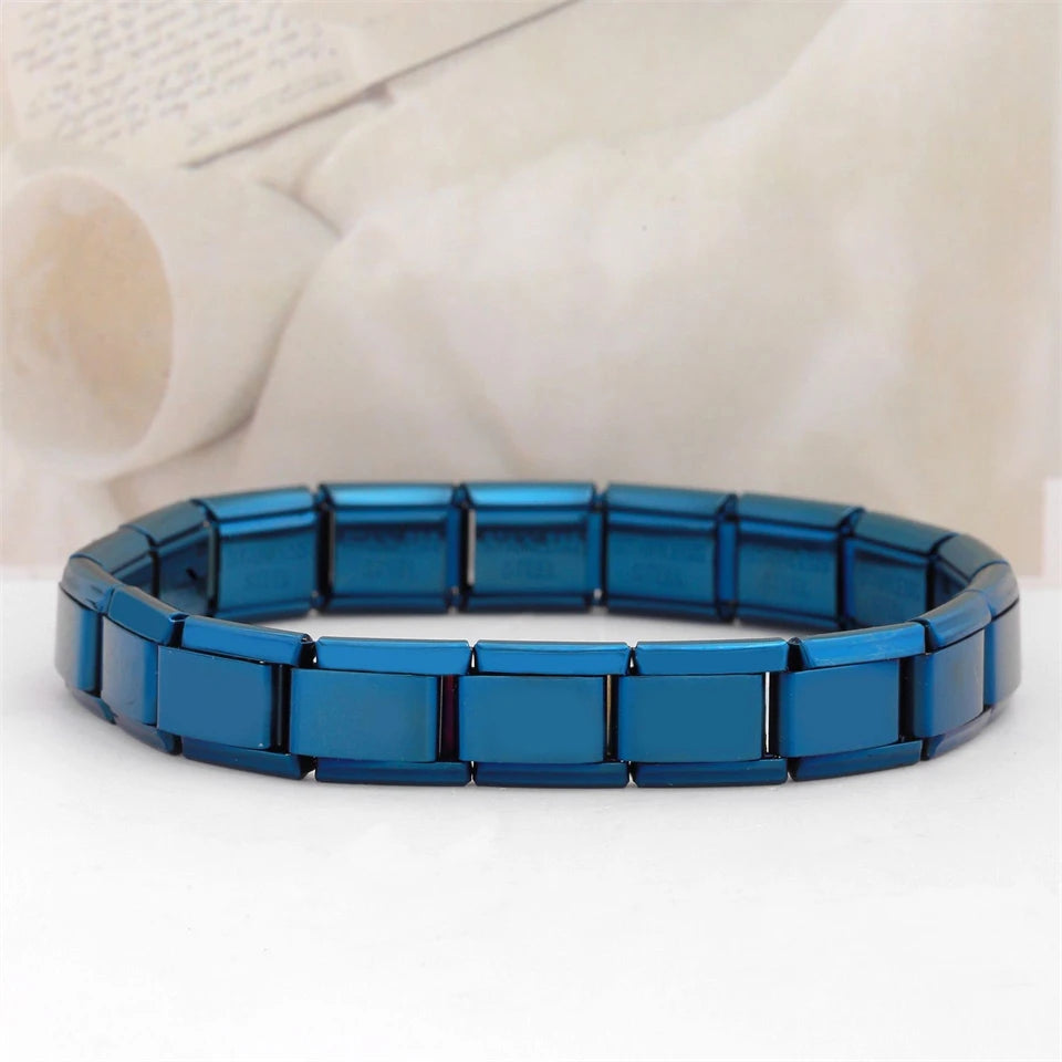 Italian Stainless Steel Square Bracelet