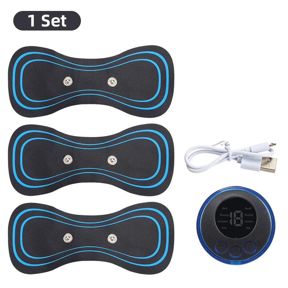 Muscle Electric Massager 2/3/4 Pcs EMS Neck Massage Machine 8 Modes 19 Levels of Strength Vibrater Instrument Treatment
