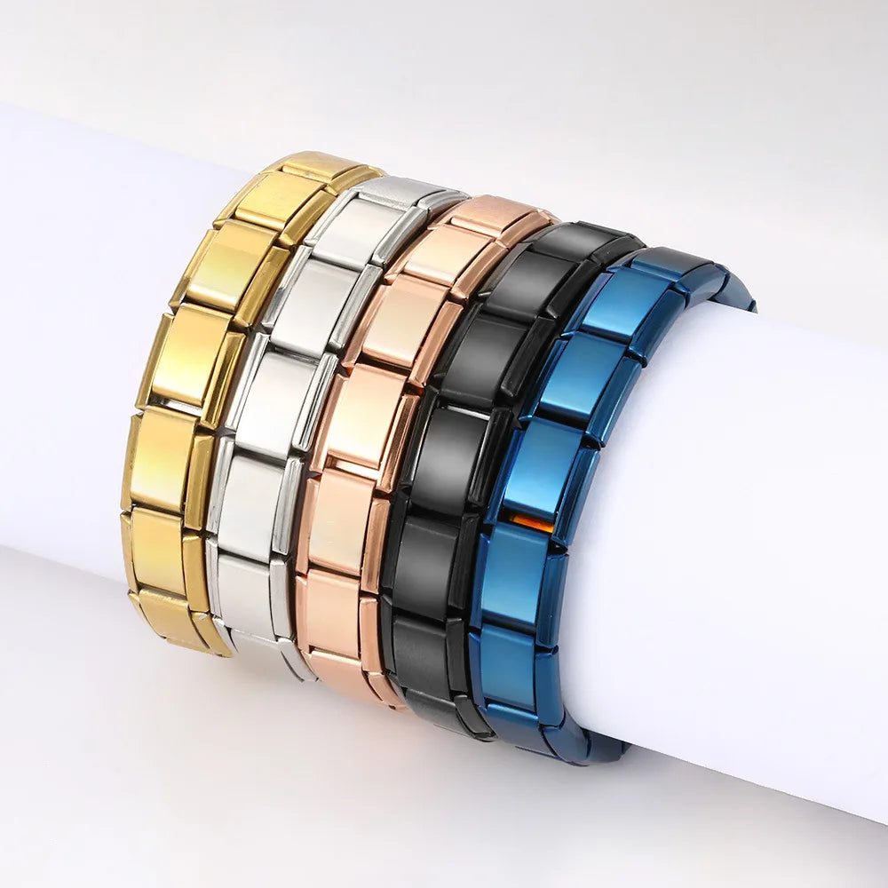Italian Stainless Steel Square Bracelet