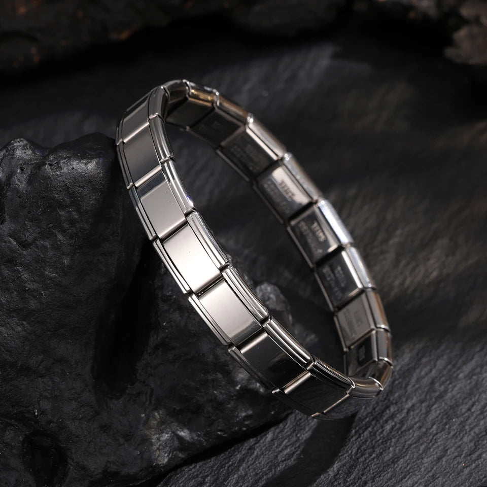 Italian Stainless Steel Square Bracelet