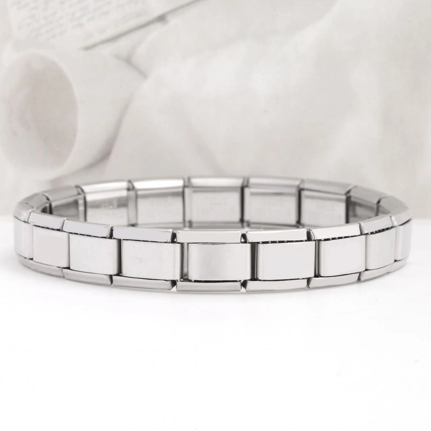 Italian Stainless Steel Square Bracelet