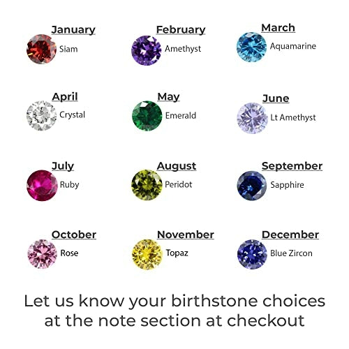 Personalized Mom Necklace with Kids Names & Birthstones - Sterling Silver