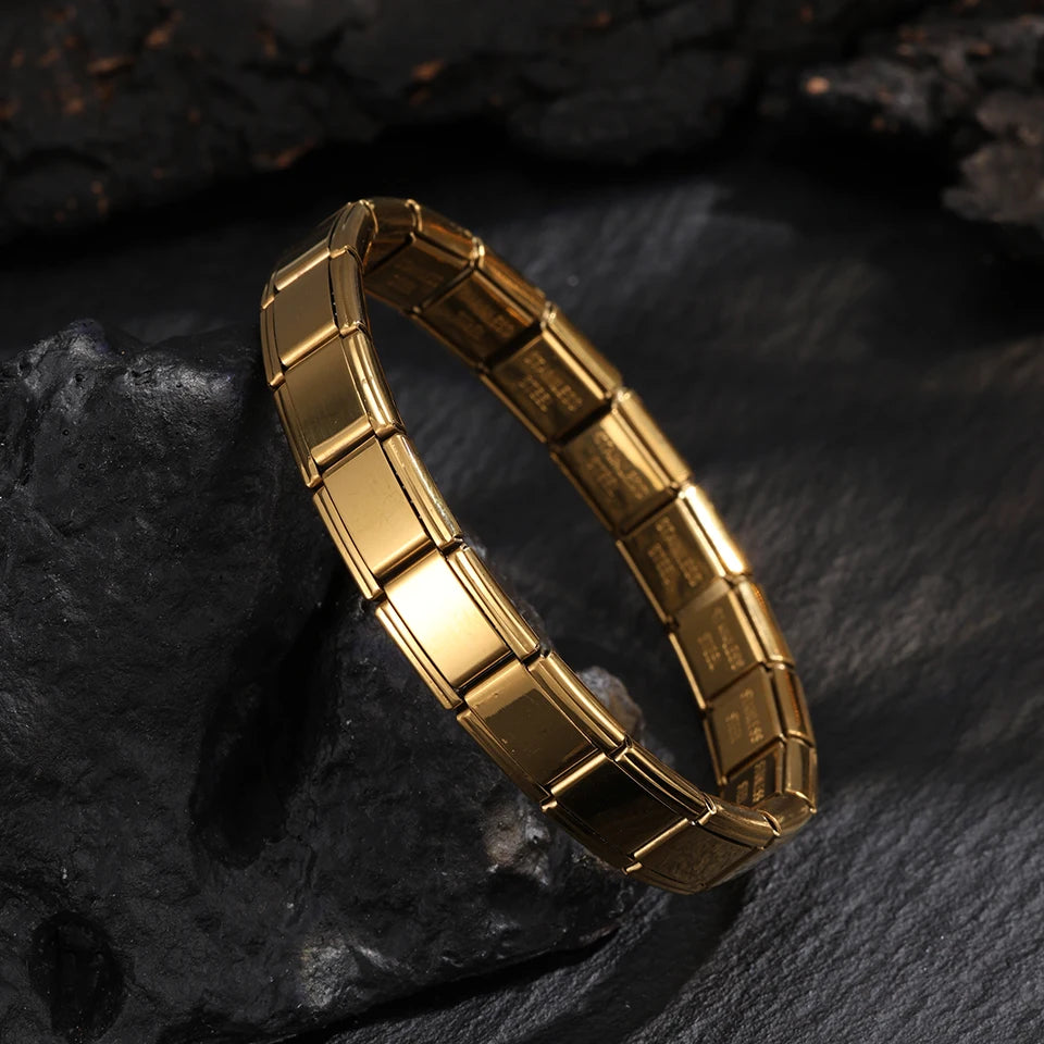 Italian Stainless Steel Square Bracelet