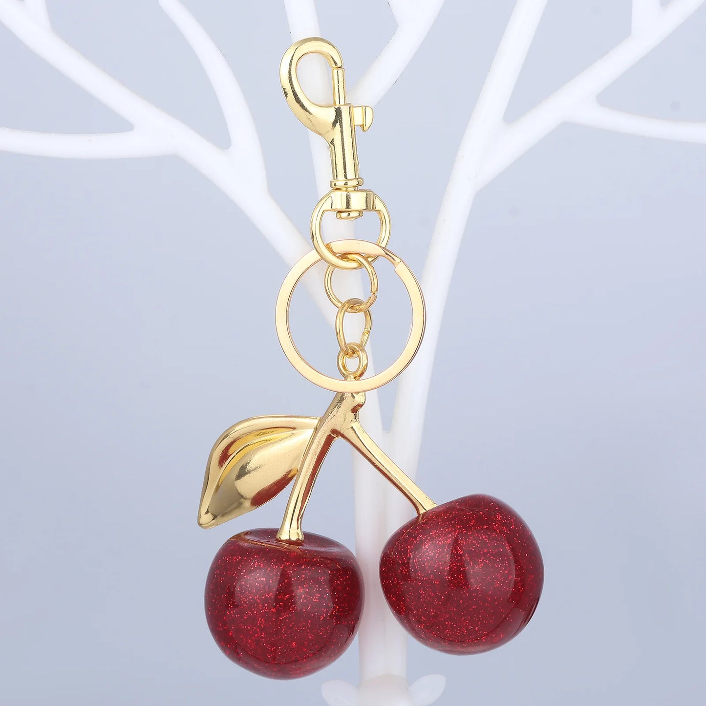 Trendy Cherry Charm Accessory For Women's Bag or Keychain Pendant Cherry Adornment Individualized Bag Decoration for Women Trend