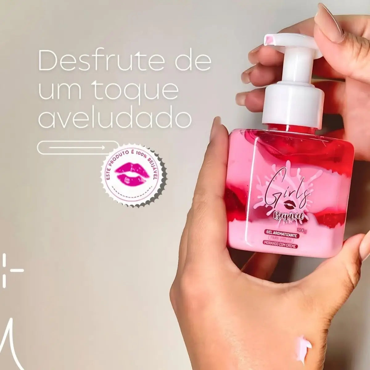 Kissible Groin Gel-Strawberry Flavor with Cream 180g Phállebeauty