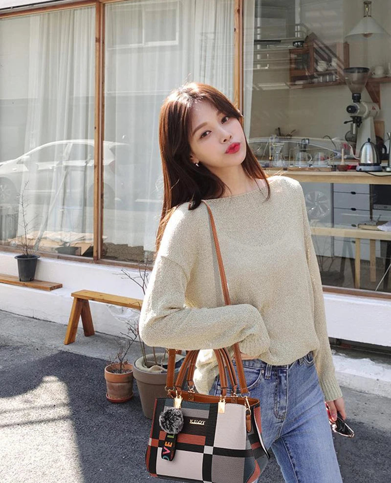 Luxury Plaid Shoulder Bag