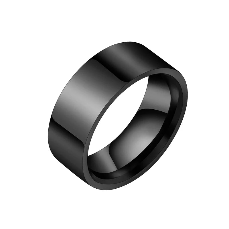 Sifisrri 4/6/8mm Personalized Engraved Name Couple Rings for Women Men Stainless Steel Wedding Band Engagement Gift Anillos