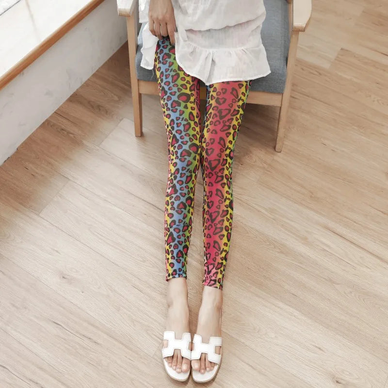 Summer thin mesh Leggings big stretch sexy transparent women's pants cool breathable silk slip trousers