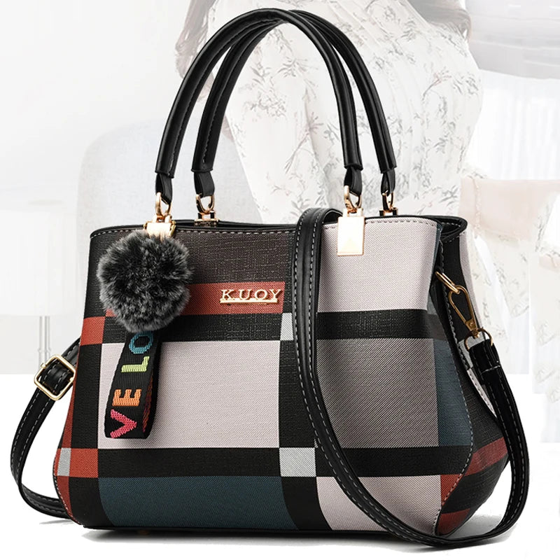 Luxury Plaid Shoulder Bag