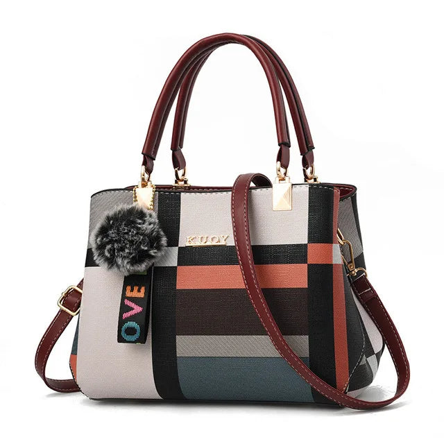 Luxury Plaid Shoulder Bag