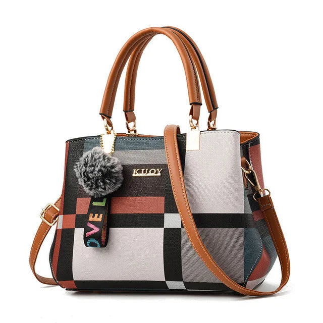 Luxury Plaid Shoulder Bag