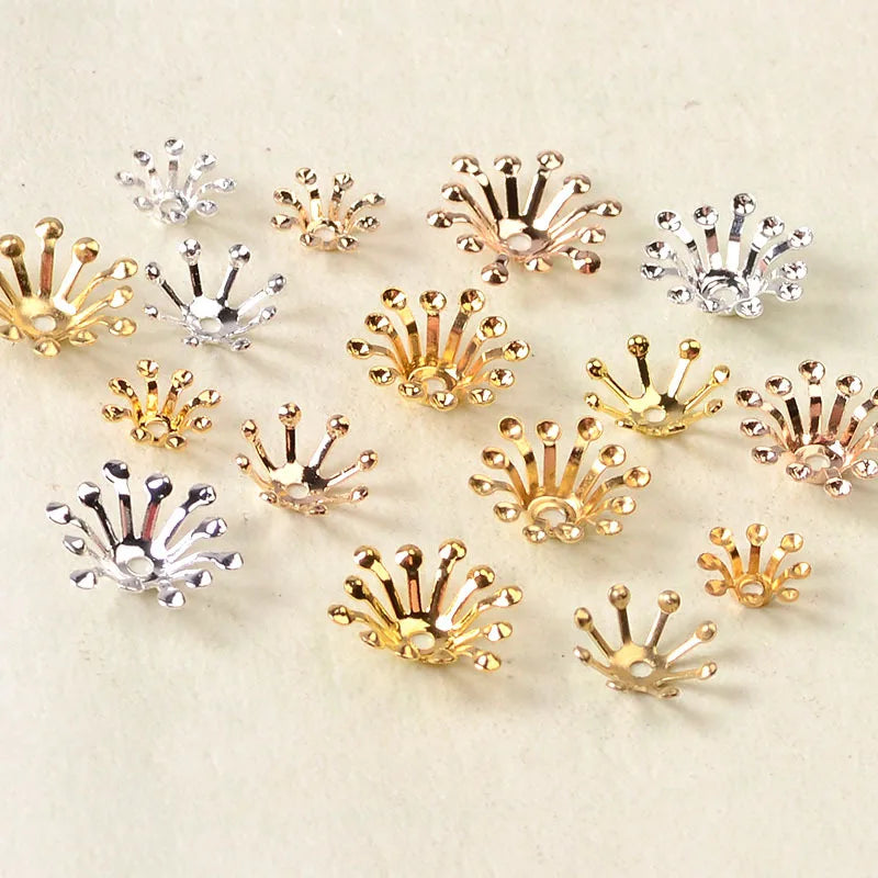 100 PCS KC Gold/ Color Silver Plated Stamen Flowers B | Faeva London