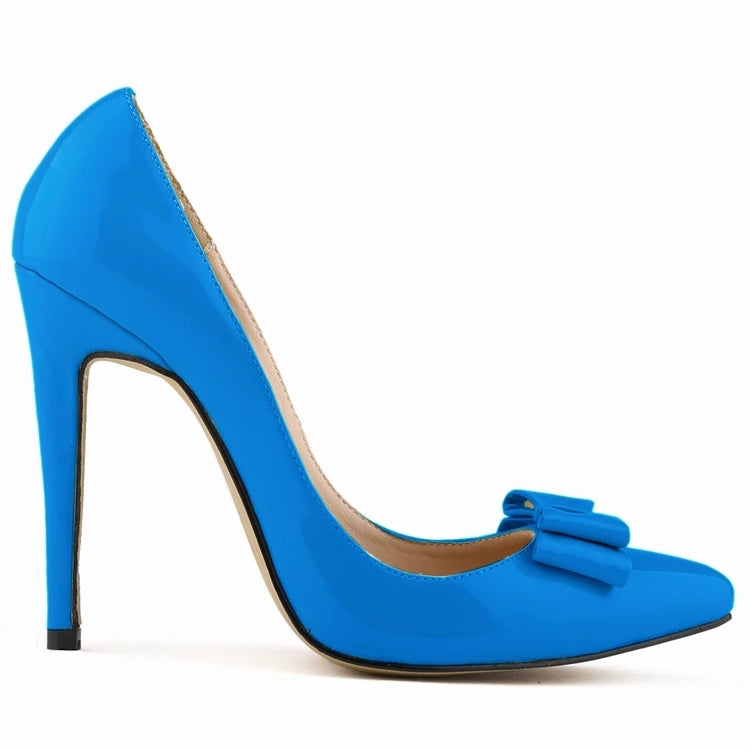Patent Leather Bow Wedding Pumps