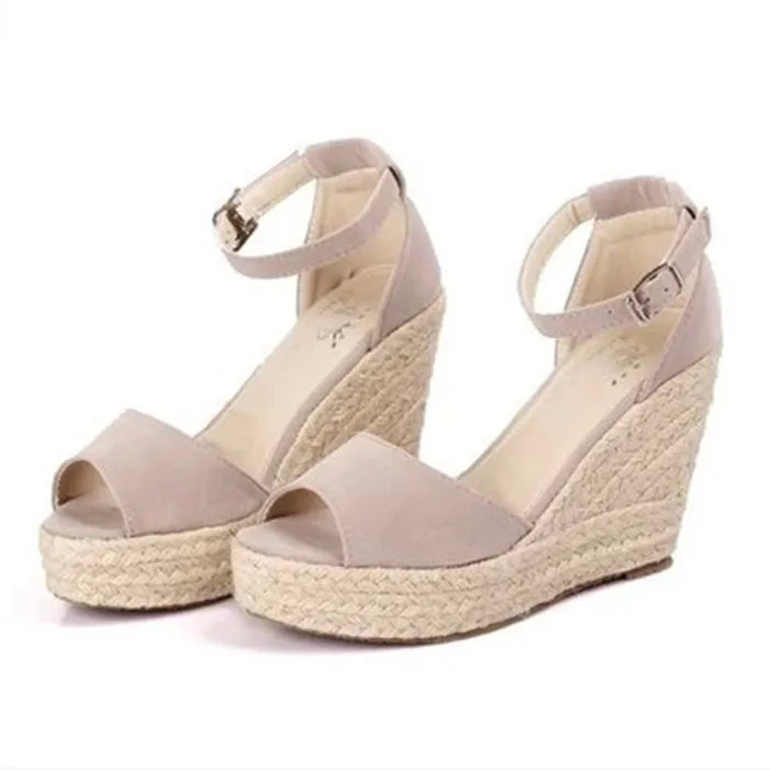 01 Espadrilles Women Wedges Peep Toe Sandals Platform | Faeva London