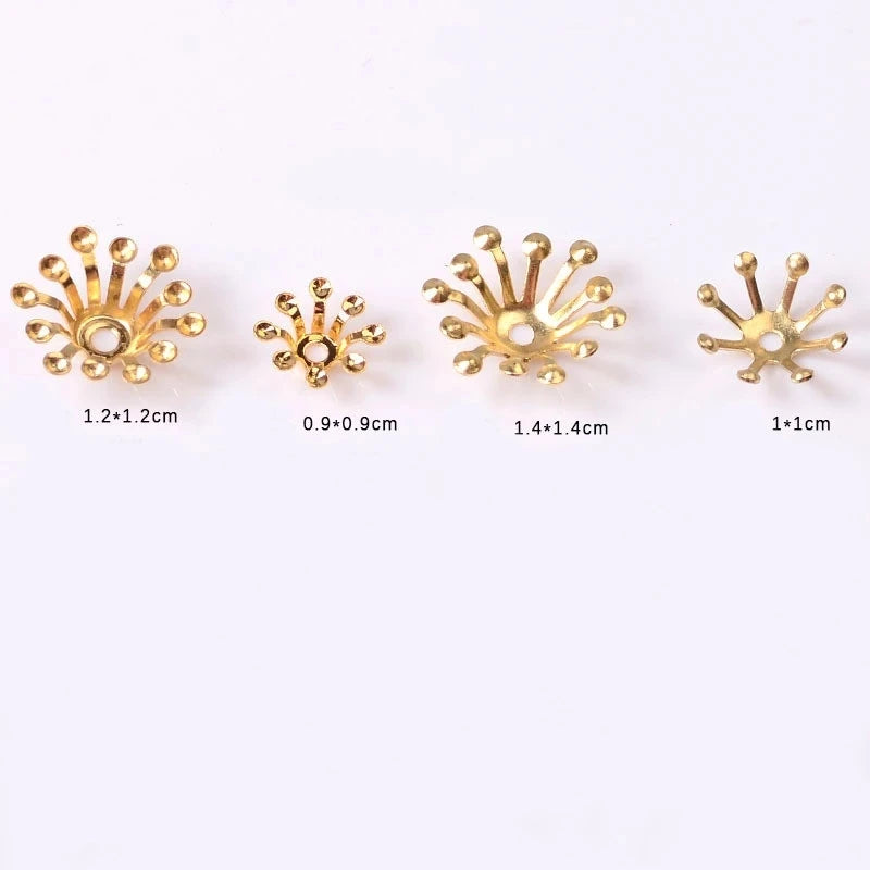 100 PCS KC Gold/ Color Silver Plated Stamen Flowers B | Faeva London