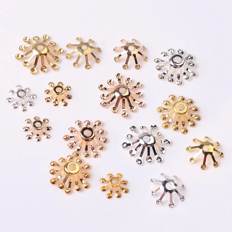 100 PCS KC Gold/ Color Silver Plated Stamen Flowers B | Faeva London