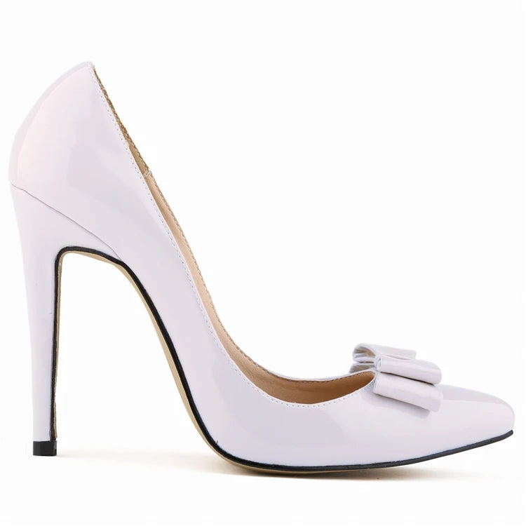 Patent Leather Bow Wedding Pumps