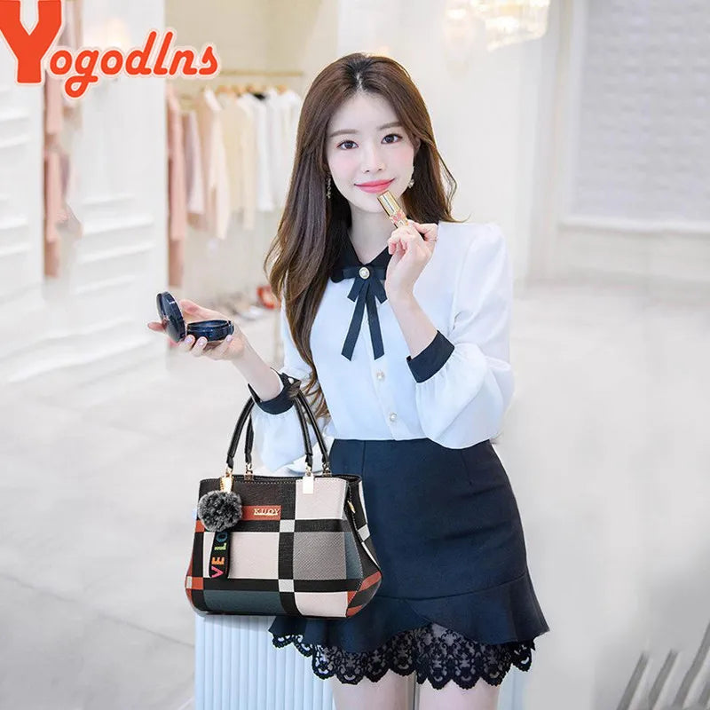 Luxury Plaid Shoulder Bag