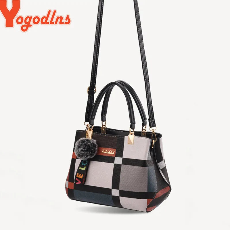 Luxury Plaid Shoulder Bag