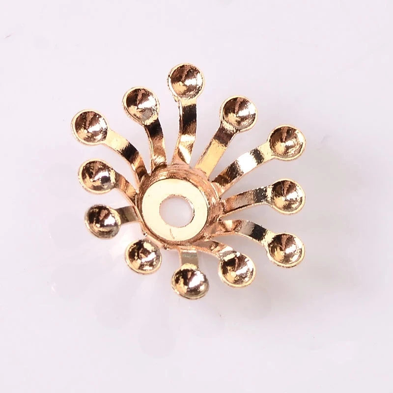 100 PCS KC Gold/ Color Silver Plated Stamen Flowers B | Faeva London