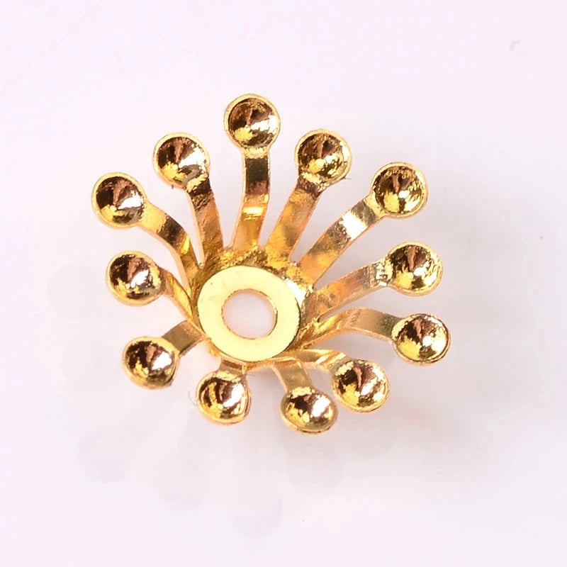 100 PCS KC Gold/ Color Silver Plated Stamen Flowers B | Faeva London