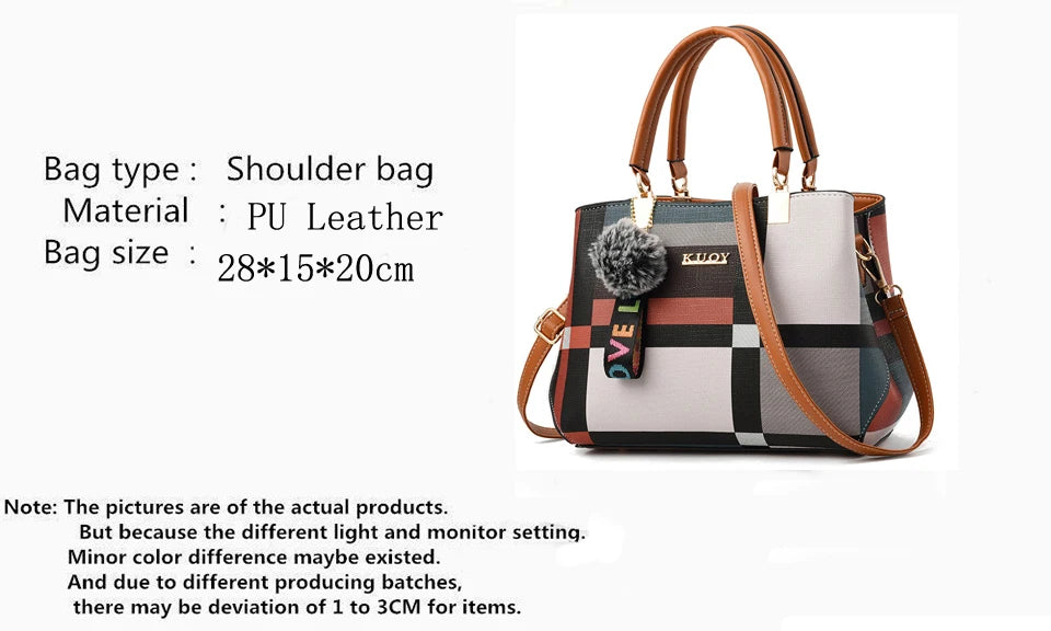 Luxury Plaid Shoulder Bag