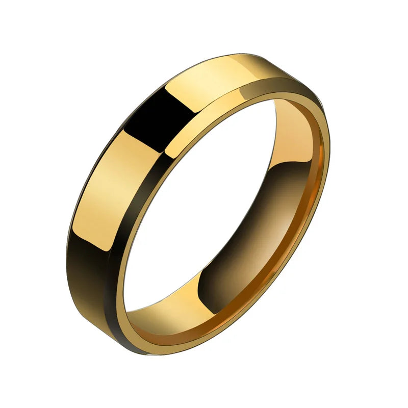 Sifisrri 4/6/8mm Personalized Engraved Name Couple Rings for Women Men Stainless Steel Wedding Band Engagement Gift Anillos