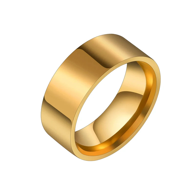 Sifisrri 4/6/8mm Personalized Engraved Name Couple Rings for Women Men Stainless Steel Wedding Band Engagement Gift Anillos