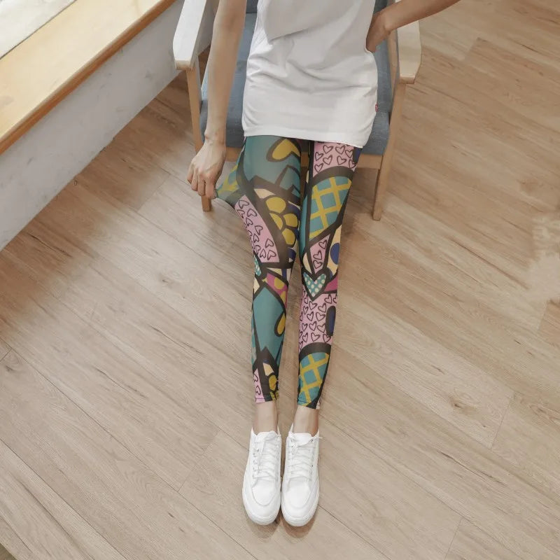 Summer thin mesh Leggings big stretch sexy transparent women's pants cool breathable silk slip trousers
