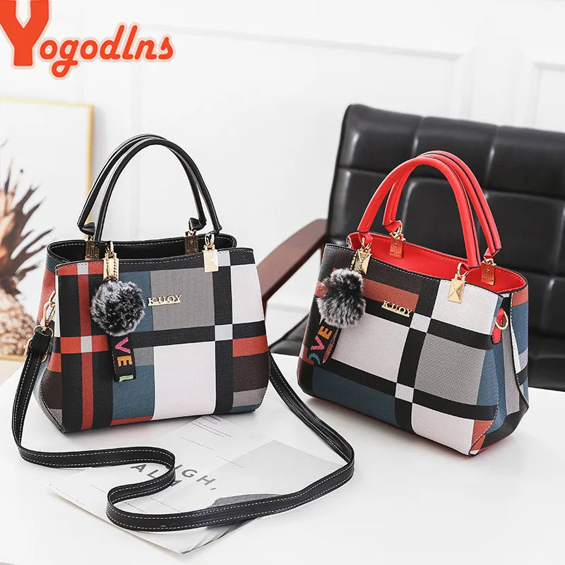 Luxury Plaid Shoulder Bag