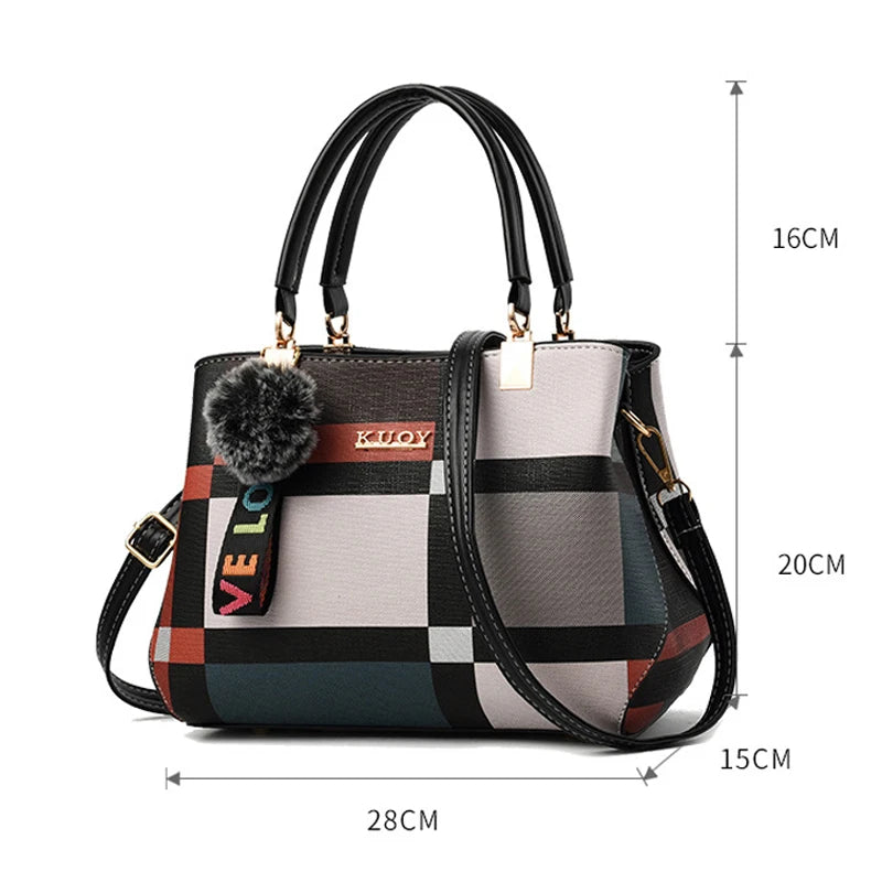 Luxury Plaid Shoulder Bag