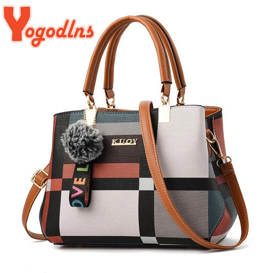 Luxury Plaid Shoulder Bag