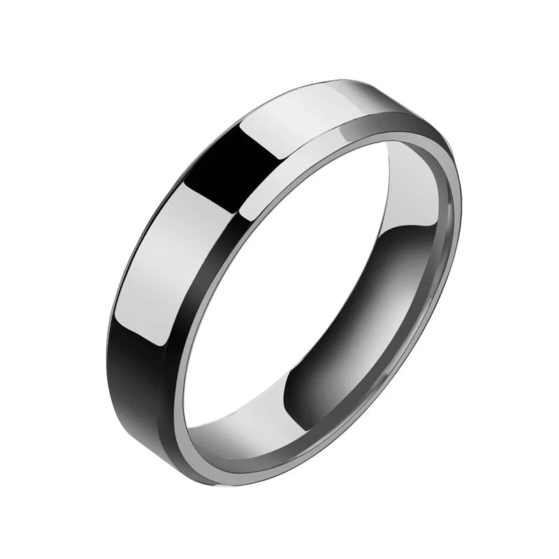 Sifisrri 4/6/8mm Personalized Engraved Name Couple Rings for Women Men Stainless Steel Wedding Band Engagement Gift Anillos
