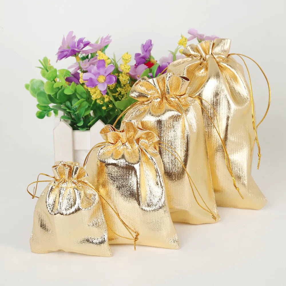10pcs/lot 7x9/9x12/10x15/13x18cm Gold Silver Organza  | Faeva London