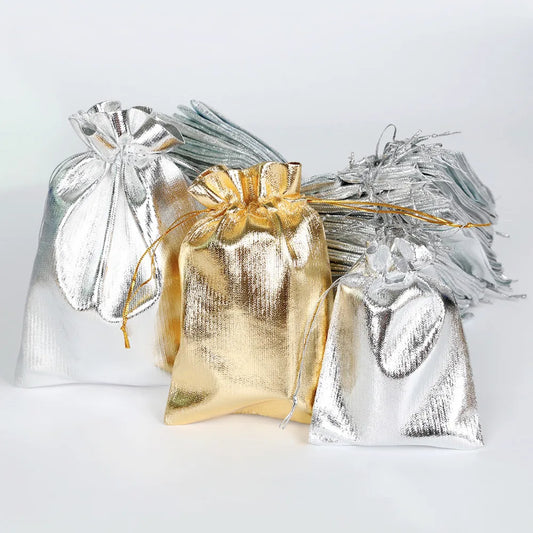 10pcs/lot 7x9/9x12/10x15/13x18cm Gold Silver Organza  | Faeva London