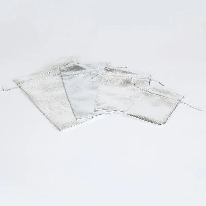 10pcs/lot 7x9/9x12/10x15/13x18cm Gold Silver Organza  | Faeva London