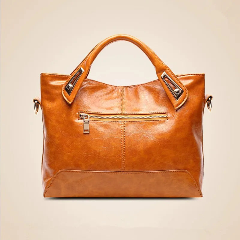 Designer Leather Tote Messenger Bag